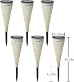 gardencave 6 Pack Solar Lights Outdoor Garden Decorative Mandala Solar Garden Li... - Image 5