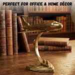 Artisan Handmade Brass Airplane Sculpture – Vintage Aircraft Model Desk Decor, M... - Image 3