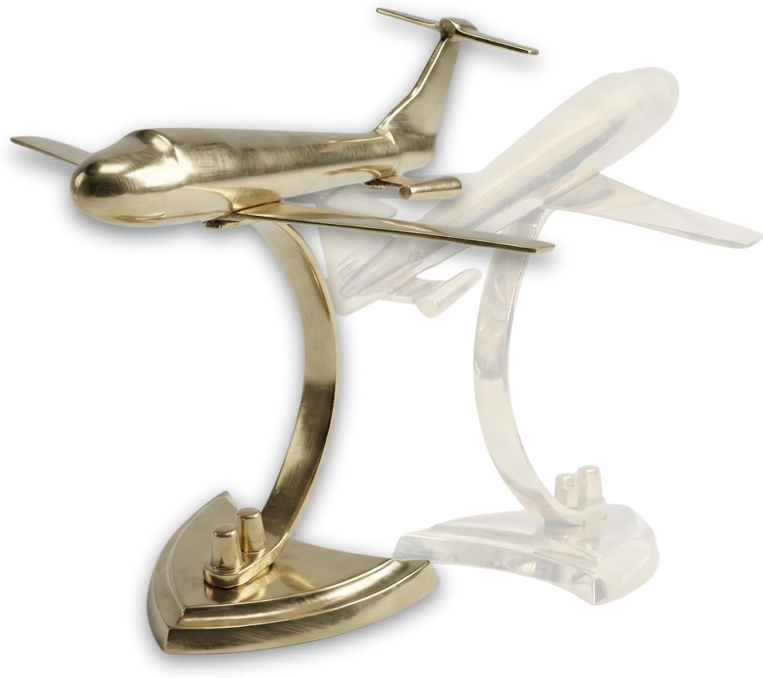 Artisan Handmade Brass Airplane Sculpture – Vintage Aircraft Model Desk Decor, M... - Image 7