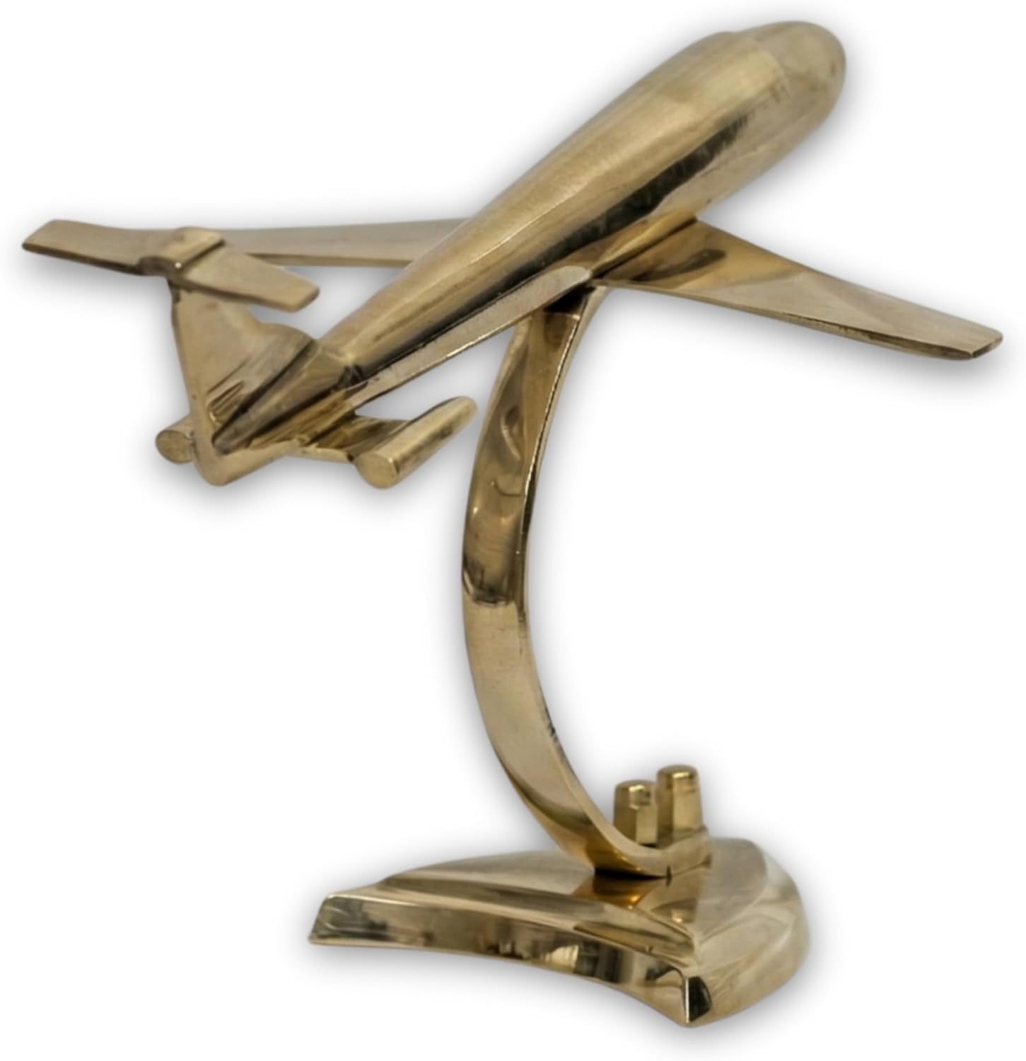Artisan Handmade Brass Airplane Sculpture – Vintage Aircraft Model Desk Decor, M... - Image 10