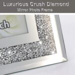 Crushed Diamond Wedding Mirror Photo Frame, Crystal Silver Glass Picture Frame F... - Image 4