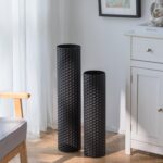 Sziqiqi Black Cylinder Tall Floor Vase: 27.6/21.7in Metal Extra Large Decorative... - Image 7