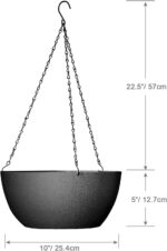 WSMKSZ 10 inch Hanging Planters for Outdoor Indoor Plants with Drainage Holes an... - Image 3