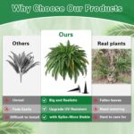 2PCS 45in Fake Ferns- Large Artificial Plants Outdoor, UV Resistant Artificial F... - Image 4