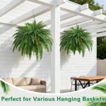 2PCS 45in Fake Ferns- Large Artificial Plants Outdoor, UV Resistant Artificial F... - Image 5