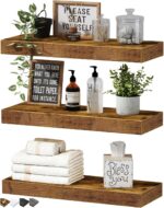 QEEIG Floating Shelves for Wall Bathroom Shelf Bedroom Kitchen Living Room Hangi... - Image 2