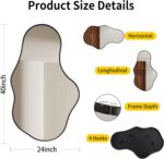 Irregular Wall Mirror - Black Wall Mirrors Decorative 24"x 40" Wavy Asymmetrical... - Image 3