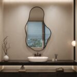 Irregular Wall Mirror - Black Wall Mirrors Decorative 24"x 40" Wavy Asymmetrical... - Image 5