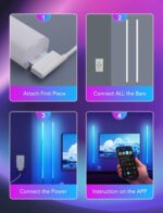 Govee Glide Wall Lights, RGBIC LED Light, Smart Gaming Light Compatible with Sma... - Image 5