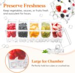 Lifewit Ice Chilled Condiment Caddy with 5 Containers, Condiment Server with Sep... - Image 4