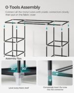 SONGMICS Closet Wardrobe, Portable Closet for Bedroom, Clothes Rail with Non-Wov... - Image 5