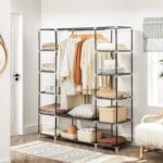 SONGMICS Closet Wardrobe, Portable Closet for Bedroom, Clothes Rail with Non-Wov... - Image 6