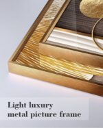 Azartslr Large Framed Modern Rose Gold Wall Art, Luxury 3 Pieces Aluminum Alloy ... - Image 4