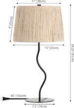 SAFAVIEH Lighting Collection Ziggi Contemporary Brown/Black 24-inch Table Lamp f... - Image 3