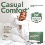 TEXAS LINEN CO. 100% Organic Cotton Sheets Queen Size - 4 PC Organic Cotton Quee... - Image 3