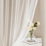 Bujasso Beige 90% Blackout Curtains with Sheer Overlay Mix and Match Double Laye... - Image 4