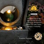 46.5" H Large Indoor Water Fountains - Modern Rectangular with Sphere - Waterfal... - Image 4
