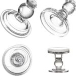 Glass Candle Holder Clear Pillar Candle Stand Candlestick for Dinner Table Weddi... - Image 4