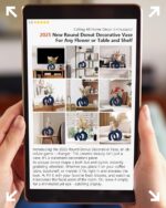Blue Vase Set of 2 - Donut Navy Vases Home Decor, Modern Coastal Decor - Decorat... - Image 5