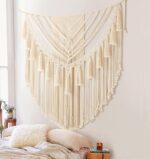 Jakalin Large Macrame Wall Hanging Handmade Art Home Decor 47" Wx 55" L Boho Wal... - Image 3
