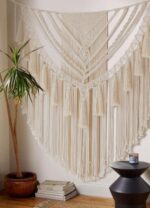Jakalin Large Macrame Wall Hanging Handmade Art Home Decor 47" Wx 55" L Boho Wal... - Image 4