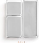 BINO | 3-Piece Drawer Organizer Bin Set - Grey, Large | THE MODULAR+ | Multi-Pur... - Image 4