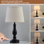 EJIAXIN Lamps for Bedroom Set of 2,Touch Bedside Table Lamp with USB C+A Ports,D... - Image 4