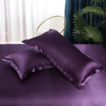 Luxury Satin Silk 5-Piece Duvet Cover Set with Zipper Closure & Corner Ties – [P... - Image 4