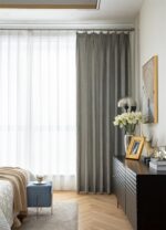 JESSANS Luxury Curtains 84 Inches Long Grey Blue Jacquard Drapes 3D Gold Leaf Hi... - Image 6