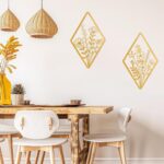 PullCrease 2 Pcs Metal Wall Art, Metal Flower Wall Decor, Modern Floral Art for ... - Image 5