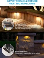 LEONLITE 8-Pack 7 Inch LED Hardscape Lighting, Update Retaining Wall Lights, LED... - Image 4