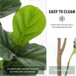 Artificial Fiddle Leaf Fig Tree 6FT with Planter Faux Trees Indoor Tall Artifici... - Image 5