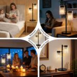 Crystal Table lamp-Modern Black Lamps for Living Room,Plug in Bedside Lamps with... - Image 7