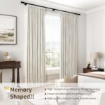 Pinch Pleated 100% Blackout Linen Curtains 96 Inches Long for Bedroom Living Roo... - Image 5
