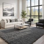 8x10 Area Rugs for Living Room: Ultra Soft Fluffy Shag Grey Rugs for Bedroom, No... - Image 3