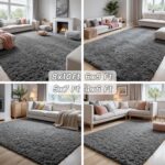 8x10 Area Rugs for Living Room: Ultra Soft Fluffy Shag Grey Rugs for Bedroom, No... - Image 9