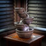 Alpine Corporation WIN1138 13" Indoor Tabletop Tiering Bowls Water Fountain with... - Image 3