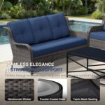 Joyside 7 Piece Wicker Patio Furniture Set, Rattan Patio Chairs with High Back, ... - Image 4