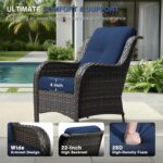 Joyside 7 Piece Wicker Patio Furniture Set, Rattan Patio Chairs with High Back, ... - Image 5