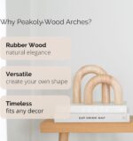 PEAKOLY Wood Arch Decorative Objects - Modern Bookshelf Decor, Coffee Table Scul... - Image 5