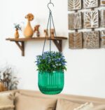 Melphoe 2 Pack Self Watering Hanging Planters Indoor Flower Pots, 6.5 Inch Outdo... - Image 4