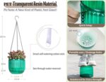 Melphoe 2 Pack Self Watering Hanging Planters Indoor Flower Pots, 6.5 Inch Outdo... - Image 6