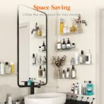 Lifewit Floating Shelves for Bathroom, Acrylic Wall Organizer for Perfume, Makeu... - Image 4