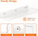Lifewit Floating Shelves for Bathroom, Acrylic Wall Organizer for Perfume, Makeu... - Image 5