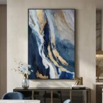 Extra Large Framed Blue Abstract Wall Art for Living Room, 40x60 In Oversized Bl... - Image 6