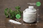 Fox Run Marble Salt Cellar, White 3" x 3" - Image 3