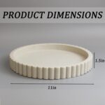 LIN CHUAN Decorative Coffee Table Tray, 11" Round Resin Coffee Table Centerpiece... - Image 9