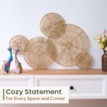 CHI AN HOME 18 Inch Boho Wall Decor – Set of 5 Woven Jute Wall Baskets, Boho Wal... - Image 8