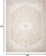 SAFAVIEH Micro-Loop Collection 10' x 14' Light GreyIvory MLP505F Handmade Medall... - Image 3