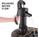 YI 40-Inch 3 Tier Barrel Waterfall Fountain Outdoor Water Fountains Barrel Wood ... - Image 4